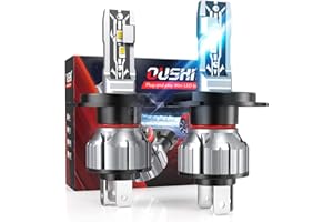 OUSHI Lampadine H4 LED, 55W HB2 9003 Hi/Lo LED Lampadine per Fari, Lampadine Fendinebbia Super Luminose Impermeabili Da 12000 Lumen, 6000K Xenon Bianco (2 Pezzi)