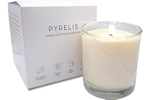 Pyrelis Premium Handmade Scented Candle - Artisan Crafted in Cheshire, Luxury Aromatic Experience, Perfect for Home and Gifts (Lime, Basil & Mandarin)