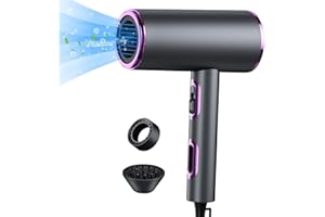 NTMAICHY Professional Hair Dryer 2400W, Powerful Ionic Hairdryer with Diffuser Blow Dryer, Women Ionic Dryer with 2 Speed 3 Heat Setting Cool Button for Home Travel Salon Curly and Straight Hair