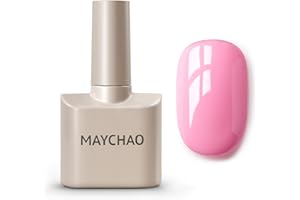 MAYCHAO 15ML Gel Nail Polish, Sakura Pink Gel Nail Polish, Soak Off UV LED Gel Polish Nail Art Starter Manicure Salon DIY at Home, 0.5 OZ