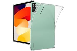 CONAPIKA Funda para Xiaomi Redmi Pad SE, Ultra Fina Flexible Suave TPU Cuatro Esquinas Anti-caíd Protección Esquina Airbag Parachoques Anti-Choque Silicona Carcasa, Transparente