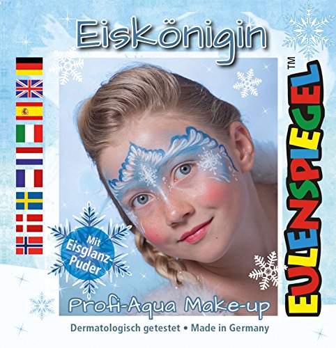 Eulenspiegel Motiv Set Eiskönigin bestehend aus 4 Farben und einem Pinsel, 6 Stück - 2