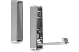 Aufbau Klapphaken BARI 80 x 20 x 15 mm Chrom matt mit einzigartigem, konvexen Design der Front Kleiderhaken klappbarer Garderobenhaken Aufbauhaken von SO-TECH®