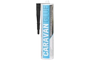 EVERGLUE Caravan Glue 1K MS - Colle de montage résistante aux UV - Cartouche de 440 g - Polymère MS - Colle forte et élastique - Colle et mastic pour coller et colmater le camping-car, la caravane, le