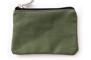 Hibate Mini monedero con cremallera para mujeres, niñas y niños, Z-oliva, One_Size, Bolsa para monedas