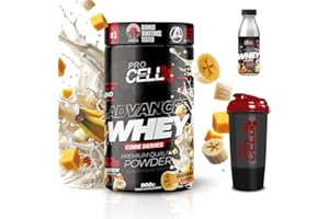 PROCELL SPORT SUPPORT PACK Procell Proteinas Whey Advanced 900gr (Banana Mango) + Batido Monodosis + Shaker "REGALO" Proteina Whey concentrada Gana masa muscular proteina en polvo Batidos de Proteina