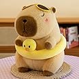 23Cm Stuffed Capybara Plush Toy,Cuddly Plush Toy,Soft Stuffed Toy Plush,Duck Teddy Capybara Toy,Panda Soft Toy Hugging Cute Plushie Pillow Birthday Capybara Gifts（Vitality Swimming Circle Style）