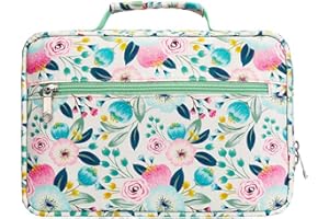 GATYCALLATY Bible Covers Case for Women Girls Scripture Adventure Study Journal Holy Book Carrier Carrying Bag Protector Large with Pocket Kid Ladies Teenage Gift Prayer Floral Tote Standard Size Soft (Flower)