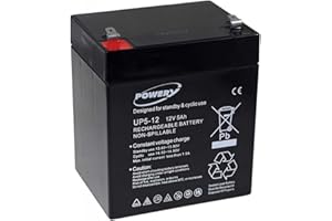 Powery Batería de Gel para APC Back-UPS ES500 5Ah 12V