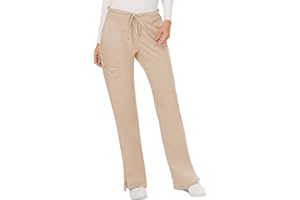 Cherokee Workwear Revolution Women's Mid Rise Moderate Flare Drawstring Scrub Pant