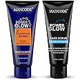 Mancode Power Glow Face Wash & Power Glow Scrub Combo for Men, Deep Cleanse & Exfoliate, Boosts Radiance & Reduces Blackheads, 100ml Each| Pack of 2