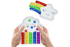 Aragallant Juguetes Sensoriales, 2pcs Juguetes Autismo, Juguetes Antiestrés para Calmar a los Autistas, Juguetes Táctiles Regalos para Niños para TDAH y Autismo (Arcoíris)