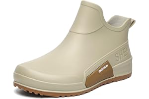 LCpddajlspig Gummistiefel Damen Halbhoch: Regenstiefel Weitschaft Extra Weit Regenschuhe Gummischuhe Barfuß Boots Leder Gartenstiefel Waterproof rutschfeste 37-44