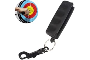 TMRBBesty Pince pour Tire Flèche Tir à l'arc,Extracteur De Flèche,Tir à l'arc Extracteur De Flèche Gripper,Extracteur de flèche de tir à l'arc de Porte-clés en Silicone 1 pièce (Noir)