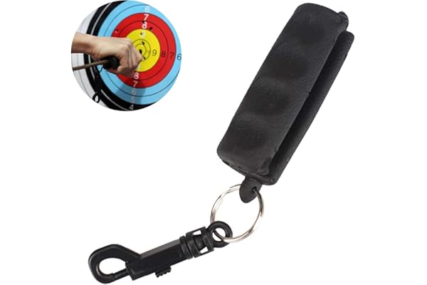 TMRBBesty Pince pour Tire Flèche Tir à l'arc,Extracteur De Flèche,Tir à l'arc Extracteur De Flèche Gripper,Extracteur de flèche de tir à l'arc de Porte-clés en Silicone 1 pièce (Noir)