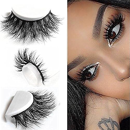 HYGMall 2 PAIR 3D Mink Hair False Eyelashes Natural Thick Eye Lashes Makeup Extension Handmade