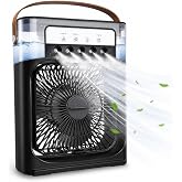 Coverzone Buharlı Hava Soğutucu, 26x19x8 Cm Taşınabilir Portatif Klima, 600 Ml, Mobil Sulu Klima, 3 R&uuml;zgar Hızı, 3 Sis Modu, 