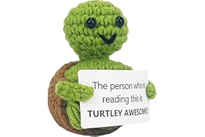 Kabwea Regalo positivo per tartarughe all'uncinetto, portafortuna, esame portafortuna, regalo di buon miglioramento, mutagatore, regali di incoraggiamento