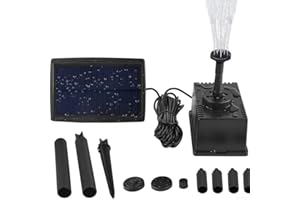 Cloudpower Solar Pond Filter 1.5W 7V Solar Powered Water Pump 180L/H Solar Pond Pumps Small Pond Pump and Filter for Garden Water Features Pool, Fish Tank