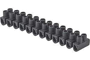DEBFLEX Blocs de jonction életriques | Barrières de Connexion Terminal | Connecteur Rapide borne de Serrage pour câble électrique | Barette 2,5 mm Vrac | 704020, Noir Vrac, 2,5 milimètre carré