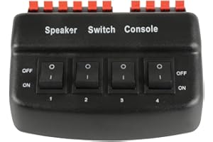 AV:LINK Selector de 4 altavoces - versión en negro