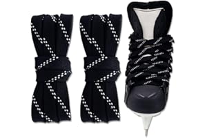 TSUWNO Lacci per Pattini da Hockey su Ghiaccio Professionisti, cerati, antigelo e antirottura, per Sport su Sci (Nero, 96 Pollici)