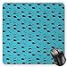 Produktbild HYYCLS Whale Mauspads, Abstract Blue Sea with Tiny Waves Smiling Swimming Diving Fish with Fins Aquatic, Standard Size Rectangle Non-Slip Rubber Mousepad, Sky Blue Black