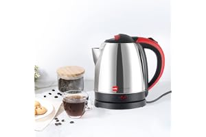 CELLO Stainless Steel Quick Boil Primo 1.5 Litre Electric Kettle Watts, Red, 1350 Watt