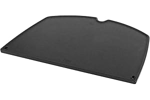 FIRXZYMZ 6560 Gusseisen Grill Grillplatte für Weber Q3200, Q3100, Q3000, Q320, Q300 Serie Gasgrill Zubehör 426001, 57060001, 586002, 56010049, 45.3 x 31.6cm Weber 6506 Gasgrills Grillrost Ersatzteil