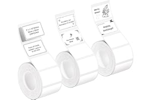 NIIMBOT 2 Rolls Label Maker Tape Thermal Paper (White, 3 Rolls - 50 x 30mm)