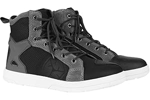 Scoyco chaussures de moto hommes, chaussures de moto casual sneaker, chaussures de moto décontractées avec semelles antidérapantes, bottes de moto zone de cheville renforcée