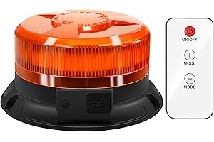 antom Rotativo Luz LED estroboscópica inalámbrico Con mando a distancia 12V-24V orange Luz de emergencia de magnético con tractores, carros de golf, UTV