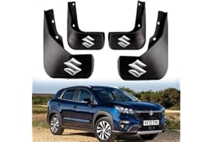 GWWXM Car Mud Flaps for Suzuki SX4 S-Cross 2022 2023 2024 with Emblems Logo Splash Guard Dirt Flaps Mudguard Front and Rear Fender Flares Scratch-Resistant Waterproof Car Accessories