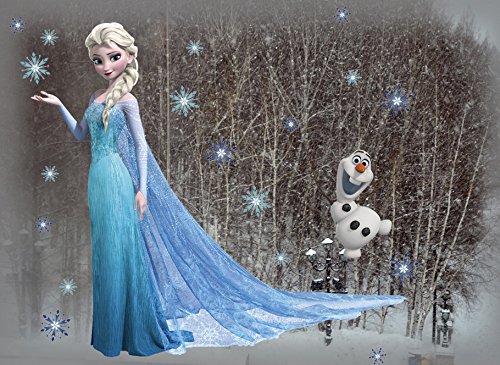 Wandsticker, Motiv: Königin Elsa und Olaf aus „Die Eiskönigin“, Wanddeko - 4