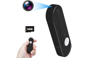 UYIKOO ZGSZ Cámara Oculta HD 1080P Mini Cámara Espía 2 en 1 Cámara Espía Oculta y Cámara de Disco USB con Tarjeta SD de 16 GB Admite Grabación en Bucle