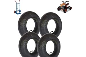 GOODTIRE ECX04CUD KIT 4 CAMERE D'ARIA 3.00-4 VF TR87 VALVOLA METALLICA IN FERRO PER RUOTA CARRELLO CARRELLINO PORTAPACCHI CARROZZELLA MINI QUAD GOMMA PNEUMATICO COPERTONE