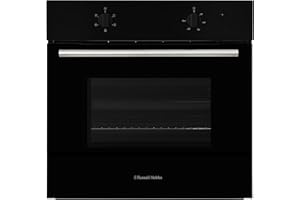 Russell Hobbs 70L, 60cm Wide, Single Electric Built-in Fan Oven and Grill in Black, 6 Oven Functions, RHFEO7004B