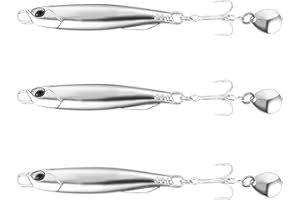 SDHIIOLP 3pcs Sea Fishing Lures Metal Sea Fishing Spinner Fishing Tackle Set 20/30g for Mackerel Cod Bass Pike, Fishing Jigs Beach Casting Lures, Saltwater Artificial Spinning Lures Metal Bait for Fishing