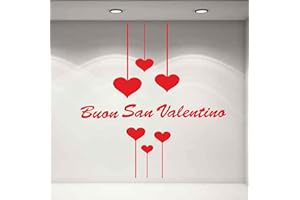 MURAL STICKERS Vetrofania San Valentino - Cuori Adesivi - Rosso - Vetrine per Negozi - - Love, San Valentino, Stickers, Adesivi