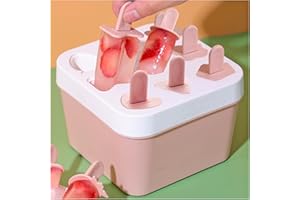 Qixuer Eisformen, 1 Eisförmchen 9 Stile Eis am Stiel Formen Eiscreme Formen DIY Ideen Eis am Stiel BPA Frei - kommt（Rosa）