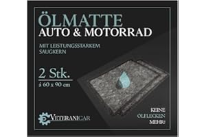 ‎VETERANICAR Veteranicar Ölmatte 2 Stück 60x90 cm Aufnahme Altöl Ölauffangmatte by Sauberman