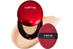 TIRTIR Mask Fit Red Cushion Foundation | Volle Deckkraft, Leicht & Hautnah, Satin Glow Finish | Koreanisches Cushion Make-up, Tattoo-Abdeckung, Aufbauend (0,63 Fl Oz), 21N Ivory