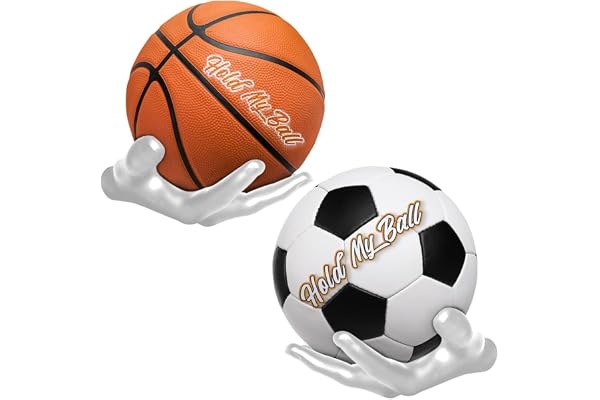 TenaLucy Support Ballon Basket,Porte Ballon Mural Support Mural pour Ballon de Basket-Ball Support Mural pour Balles Supports Muraux pour Balles en Forme de Main,pour Ballon Basket,Écouteurs
