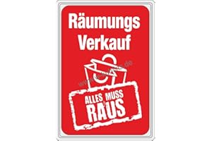 AGENTUR WERNER KUHLINS A4 Rahmenschilder - Plakate für Sale und Werbeaktionen aus Karton, 10 Stück, verschiedene Designs (Alles muss raus)