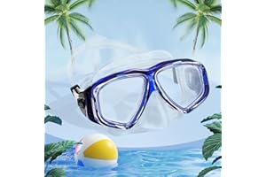 mizikuu Masque de Plongée, Adultes Lunettes de Natation Masque Snorkeling avec Vue Panoramique à 180 ° Lunettes de Plongée Masque Piscine pour Garçons, Filles
