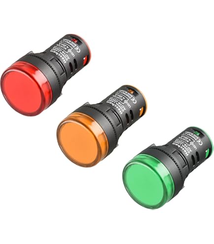 Indicatore LED Heschen 22 Mm | AD16-22D/S, 24VDC, Giallo | Spia Luminosa Per Quadri Elettrici | Confezione Da 5 Pezzi - Foto 9