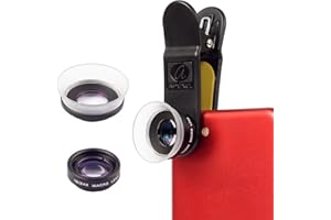 Apexel Profesjonalny zaawansowany obiektyw makro HD 12X/24X do iPhone 6/6S plus SE Samsung Galaxy S6/S6 Edge S7/S7 Edge i większości smartfonów i tabletów, czarny