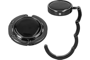 kwmobile 2 Porte Sac à Main Table - Gadget Accroche Sac a Main pour Table Bureau - Support Crochet en Métal Pliable - argenté