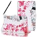 Produktbild Samsung Galaxy Tab A 10.1" SM-T580 Hülle, SpiritSun Ledertasche Schutzhülle für Samsung Galaxy Tab A (10.1 Zoll) 2016 (SM-T580N / T585N) Mode Gemalt Muster Tasche Case im BookStyle Design mit Standfunktion / Auto Sleep Wake up + Stylus Stift - Rosa Pflaume Blume und Katze