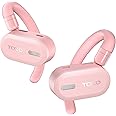 TOZO O2 True Open Ear Wireless Headphones Lightweight with Multi-Angle Adjustment, Bluetooth 5.3 Earbuds with Dual-Axis Design for Long-Lasting Comfort, Crystal-Clear Calls for Driving, Pink